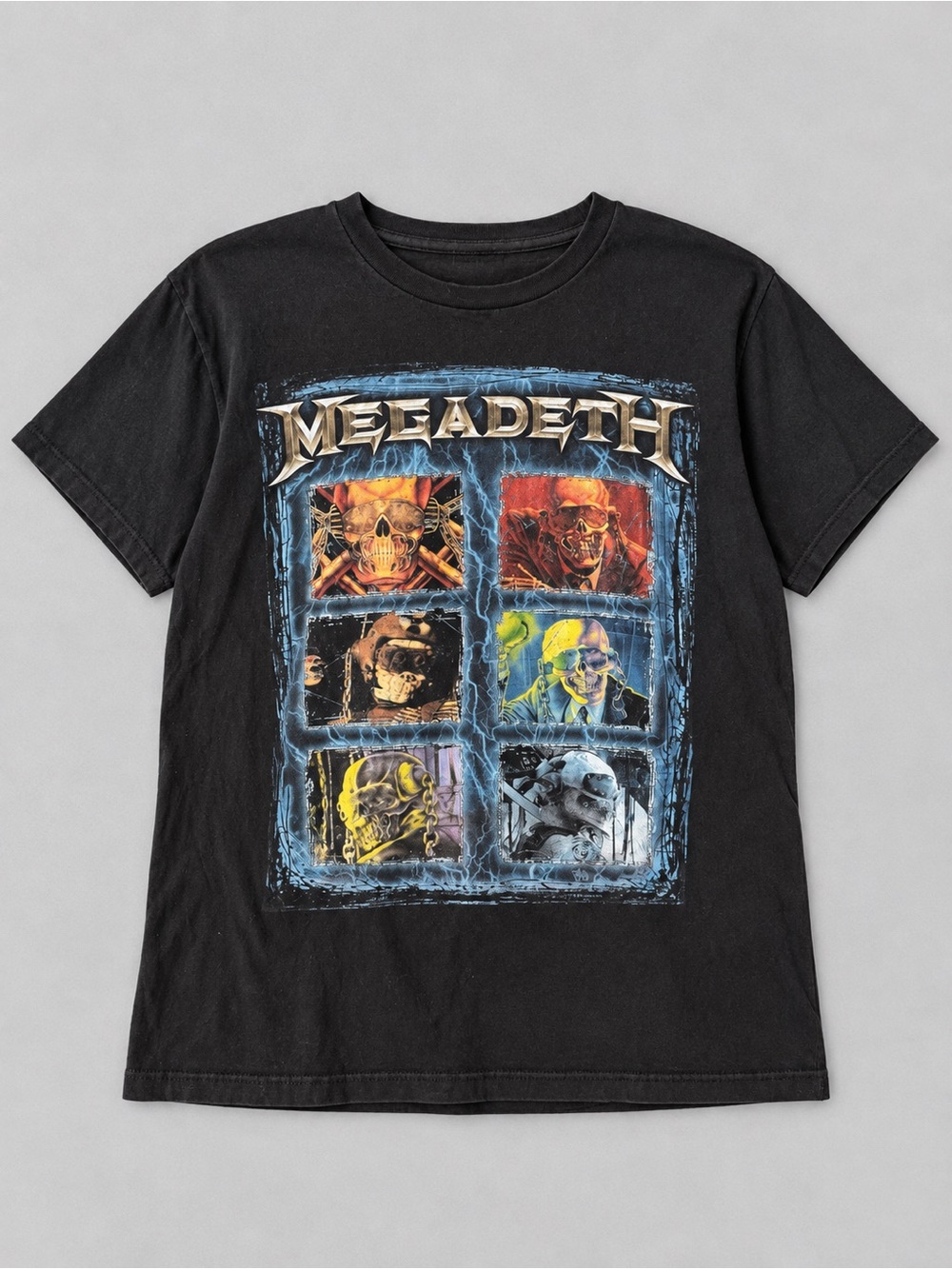 Megadeth Unisex "Vic Head Grid" Graphic t-shirt